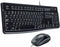Keyboard and Mouse Logitech Desktop MK120 USB Black Italian