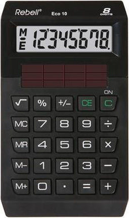 Rebell calculator - ECO 10 BX - Blauer Engel - zwart - RE-ECO10-BX