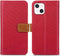 iMoshion Hoesje Geschikt voor iPhone 13 Mini Hoesje Met Pasjeshouder - iMoshion Luxe Canvas Bookcase - Rood