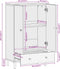 vidaXL - Hoge - kast - 60x33x100 - cm - massief - acaciahout
