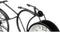 Bordsklocka Fiets Zwart Metaal 40 x 19,5 x 7 cm (4 Stuks)