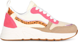 POSH by Poelman CAROCEL - Dames sneakers - Imitatieleer panterprint - Beige