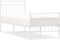 vidaXL - Bedframe - met - hoofd- - en - voeteneinde - metaal - wit - 80x200 - cm