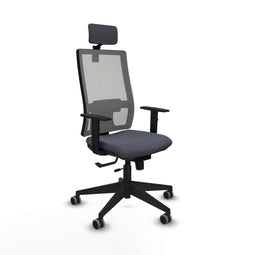 Horna Traslack Piqueras y Crespo 1D066G2 - Bureaustoel - Hoofdsteun en armleuning - Donker grijs
