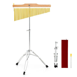 Coast Klokkenspel 36 Staven - Percussie-instrument - Verstelbare standaard - Goud/Zilver