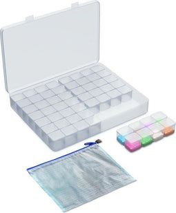Rubye® Diamond Painting Opbergdoos - Sorteerdoos 56 Vakjes - Afmeting 21 x 18 x 3 cm