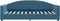 vidaXL - Slaapbank - 90x200 - cm - fluweel - blauw