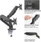 Monitorbeugel 2 schermen gasveermechanisme - monitorarm - USB 2.0 en multimediapoort