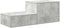 vidaXL - Opbergkast - Betongrijs - 127x41x40 - cm - Gelaagd - Hout
