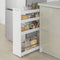 SoBuy Keukenrek 4-Laags - Opbergkast op wielen - Max. 20 kg - 60 x 19 x 81 cm - Wit