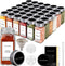 S.old 36 Glazen Kruidenpotjes - Vierkant - 120 mL - 4 Soorten Stickers - 2 Soorten Strooideksels