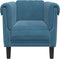 vidaXL Fauteuil fluweel blauw