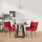 vidaXL - Eetkamerstoelen - 2 - st - fluweel - wijnrood