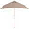vidaXL - Parasol - met - houten - paal - 150x200 - cm - taupe