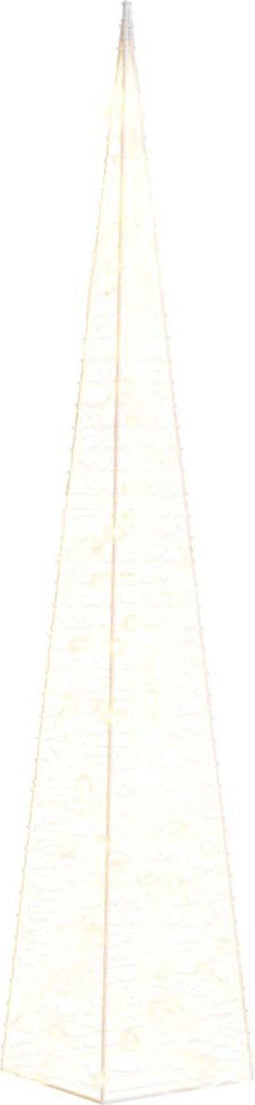 vidaXL - Kerstverlichtingskegel - met - 60 - warmwitte - LED's - 120 - cm - acryl