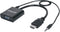 Manhattan 151559 - HDMI naar VGA Adapter - 1x HDMI-stekker 1x VGA-bus Jackplug 3,5 mm - Zwart - 0.26 m