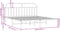 vidaXL - Bedframe - met - hoofdbord - metaal - wit - 180x200 - cm