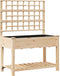 vidaXL - Tuinbak - met - Trellis - en - Plank - 115x59x152 - cm - Massief - Hout - Vuren