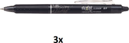 Rollerpen Pilot Frixion Clicker zwart 0.35mm blister à 3 stuks | Blister a 3 stuk