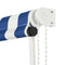 vidaXL - Luifel - uittrekbaar - 150x150 - cm - blauw - en - wit