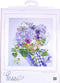 Thea Gouverneur - Borduurpakket met telpatroon - 3025 - Voorgesorteerde DMC Garens - Hortensia Anemonen - Linnen - 37 cm x 42 cm - DIY Kit