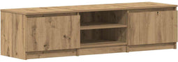 vidaXL - Tv-meubel - 140x40x36 - cm - bewerkt - hout - artisanaal - eikenkleurig
