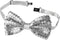 dressforfun - pailletten-vlinderdas - luxe pailletten - zilver