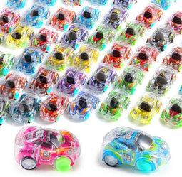 Partizzle 50x Speelgoedauto's - Pull Back Autotjes - Zelfrijdend - 5 cm (50 stuks)