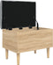 vidaXL - Opbergbankje - 62x42x46 - cm - bewerkt - hout - sonoma - eikenkleurig