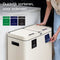 Deleca Recycle Prullenbak - 60 Liter (2x30) - 2 Vakken - Pedaalemmer - RVS (2 stuks)