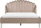 AMBILLOU - Tweepersoonsbed - Taupe - 160 x 200 cm - Fluweel