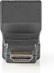 Nedis HDMI-Adapter - HDMI Connector - HDMI Output - Verguld - Zwenken - ABS - Zwart - 1 Stuks - Envelop