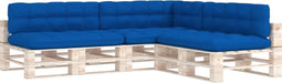 vidaXL - Bankkussens - pallet - 7 - st - koningsblauw