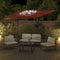 vidaXL - Zweefparasol - met - LED-verlichting - 400x300 - cm - terracottakleurig