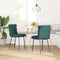 vidaXL - Eetkamerstoelen - 2 - st - fluweel - donkergroen
