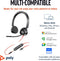 Poly Blackwire C3325-M - On Ear Headset - Ruisonderdrukking - Zwart