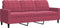 vidaXL - Driezitsbank - 180 - cm - fluweel - wijnrood