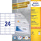 Avery Zweckform - Witte etiketten - 70 x 35 mm (LxB) - 2400 stuks (100 vellen)
