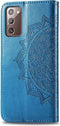 Hoesje Met Pasjeshouder Geschikt voor Samsung Galaxy Note 20 - Mandala Bookcase - Turquoise