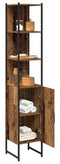 vidaXL - Badkamerkast - Oude - Hout - 33x33x185,5 - cm - Ingenieuw - Hout