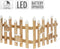 Decohekwerk met LED, naturel, 98x39 cm, gemaakt van hout incl. vogelhuisje