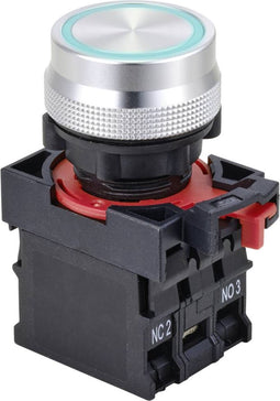 TRU COMPONENTS TC-10091048 ONPOW26-11E/B/12V Drukschakelaar 250 V 5 A 1x aan/(aan) Moment Blauw IP40 1 stuk(s)