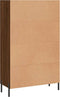 vidaXL - Hoge - kast - 69,5x31x115 - cm - bewerkt - hout - bruin - eikenkleur