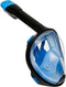 Atlantis Snorkelmasker - Full Face Masker - 180° Zicht - Zwart/Blauw - L/XL