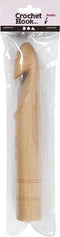 Haaknaald, 35, l: 23 cm, 1 stuk, berkehout