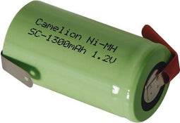 NI-MH BATTERIJ 1.2V - 1.3Ah MET SOLDEERLIPPEN IN TEGENGESTELDE RICHTING (bulk)