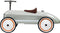 Little Dutch Retro Loopauto - Metalen loopauto - Rubberen wielen - Olijf groen