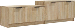 vidaXL - Tv-meubel - 158,5x36x45 - cm - bewerkt - hout - sonoma - eikenkleurig