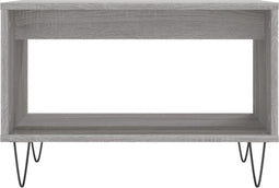 vidaXL - Salontafel - 60x50x40 - cm - bewerkt - hout - grijs - sonoma - eikenkleurig