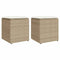 vidaXL - Tuinkrukken - met - kussens - 2 - st - 40x40x43 - cm - poly - rattan - beige